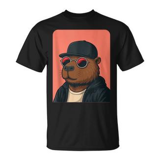 Capybara Con Gafas Deol Para Hombres Y Es Capybara Gráfica In Mangas Camiseta unisex - Regaloses