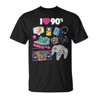 Cool I Heart Love Los Años 90 Cuello Camiseta unisex - Regaloses