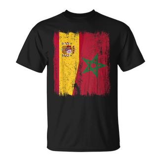 España Marruecos Media Bandera Española Marroquí Heritage Jersey Camiseta unisex - Regaloses