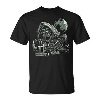 Faucheuse Tête De Mort Pour Conducteur De Camion T-Shirt - Cadeauxyz