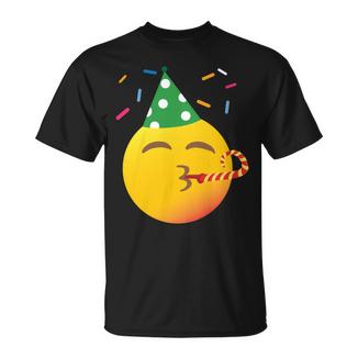 Fiestaonrisa Cara Emoticon Fiesta De Cumpleañosonris Manga Larga Camiseta unisex - Regaloses