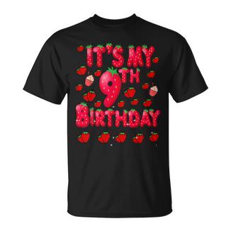 Fraise D'anniversaire Pour Fille 9 Ans T-Shirt - Cadeauxyz
