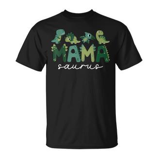 Mama Saurus Mom Dinosaur Three Rex Birthday Boy Girl Family T-Shirt - Thegiftio UK