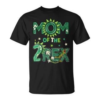 Mom Of The Two Rex Birthday Dinosaur Family Matching T-Shirt - Thegiftio UK