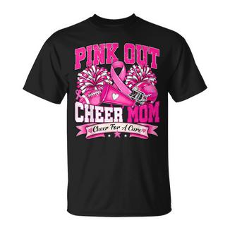 Pink Out Cheer Mom Cheer For A Cure Breast Cancer Awareness T-Shirt - Thegiftio UK