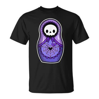 Poupée Russe Pastel Gothique Matriochka Tete De Mort Kawaii T-Shirt - Cadeauxyz