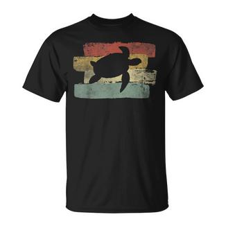 Retrochildkröte Wasserschildkröte Tiere Meer Reptilien T-Shirt - Geschenkecke
