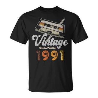 Vintage 1991 Cassette Lápiz 35 Cumpleaños Camiseta unisex - Regaloses