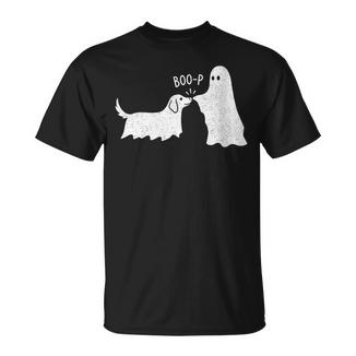 Women's Boo Boo-P Dog Ghost Halloween Dog Lovers Dog Mom T-Shirt - Thegiftio UK