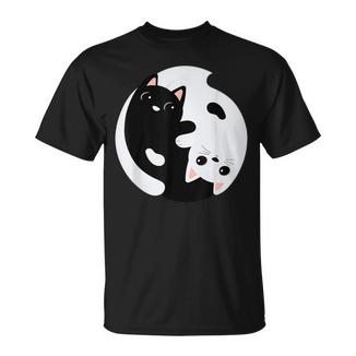Yin Yang Gracioso Gato Gatos Amante De Los Gatos Regalo Camiseta unisex - Regaloses
