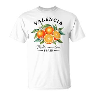 Alencia España Naranjas Flor Fruta Hombres Es Niños Cuello Camiseta unisex - Regaloses