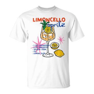 Limoncellopritz Recette De Cocktail Italienne Esthétique T-Shirt - Cadeauxyz