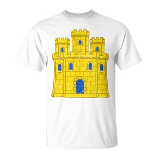 Reino De Castillo España Castillo Bandera Castilloímbolo Castilano In Mangas Camiseta unisex - Regaloses