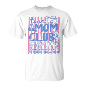 Twin Mom Club Double The Chaos Double The Fun New Mother T-Shirt - Thegiftio UK