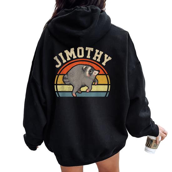 Jimothy Raccoon Seattle Feral Trash Panda Wildlife Women Oversized